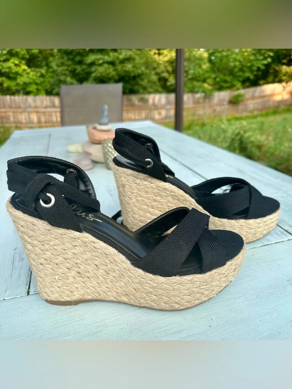 Lulu’s Black Canvas Espadrilles